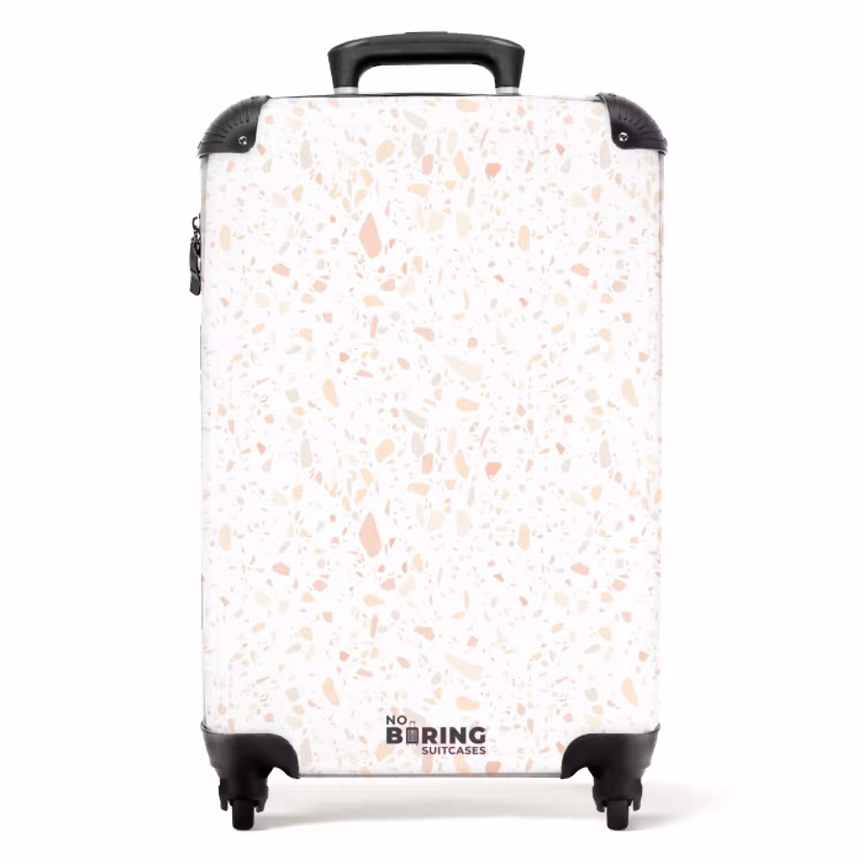 Terrazzo patroon perzik NBS - Handbagage koffer - Volwassenen Unisex middel -productfoto_recht