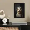 Schaap - Wol - Kok fotolijst zwart zonder passe partout klein -sfeer1