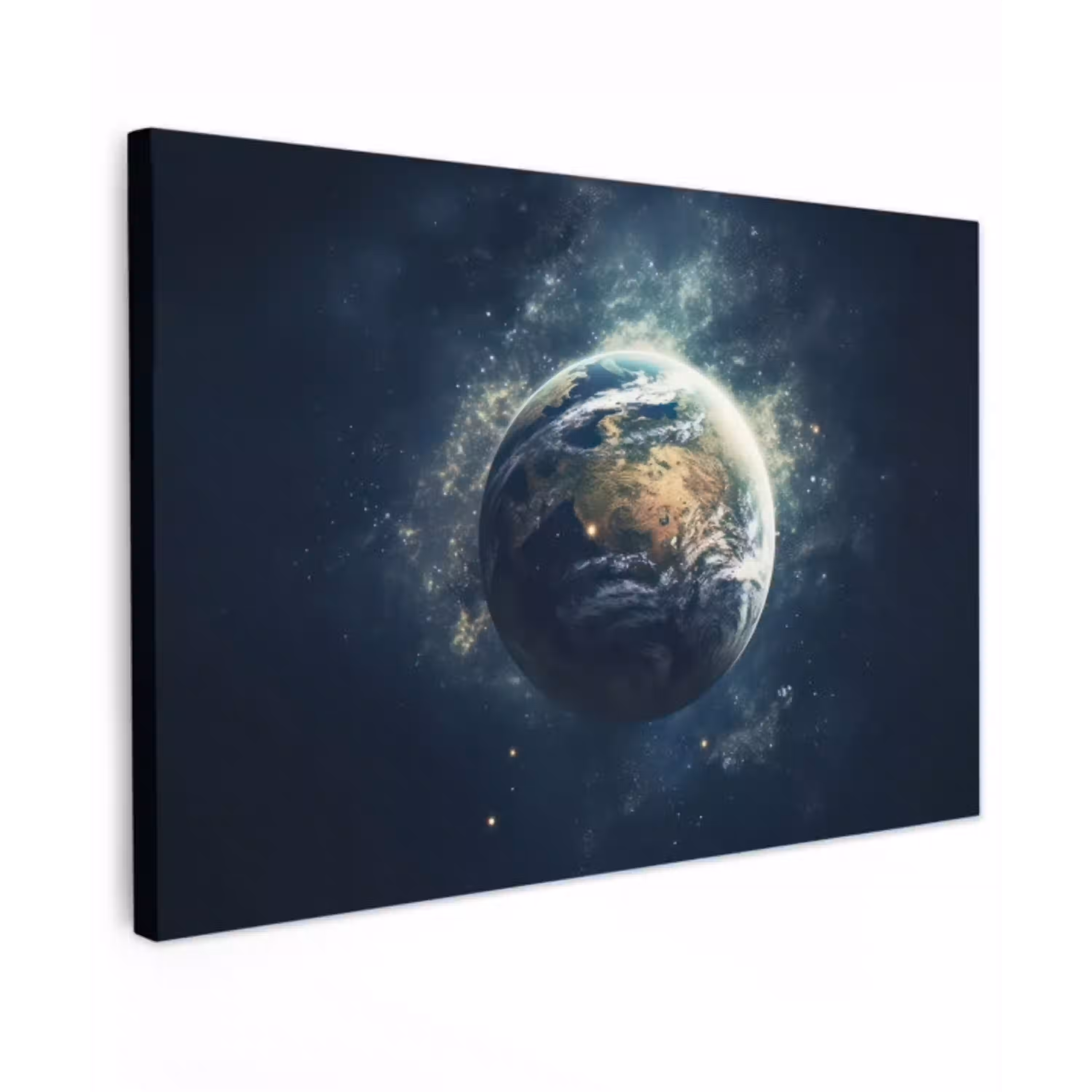 Ruimte - Aarde - Sterren - Heelal canvas 2cm klein -z3d