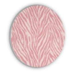 Zebra - Print - Roze Akoestische PET Vilt - Rond klein 838 -3d