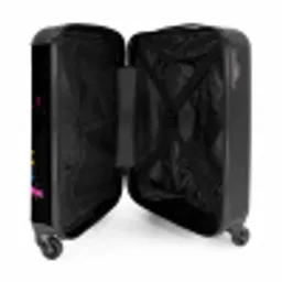 Roze rolschaatsen met verf NBS - Handbagage koffer - Unisex middel -binnenkant