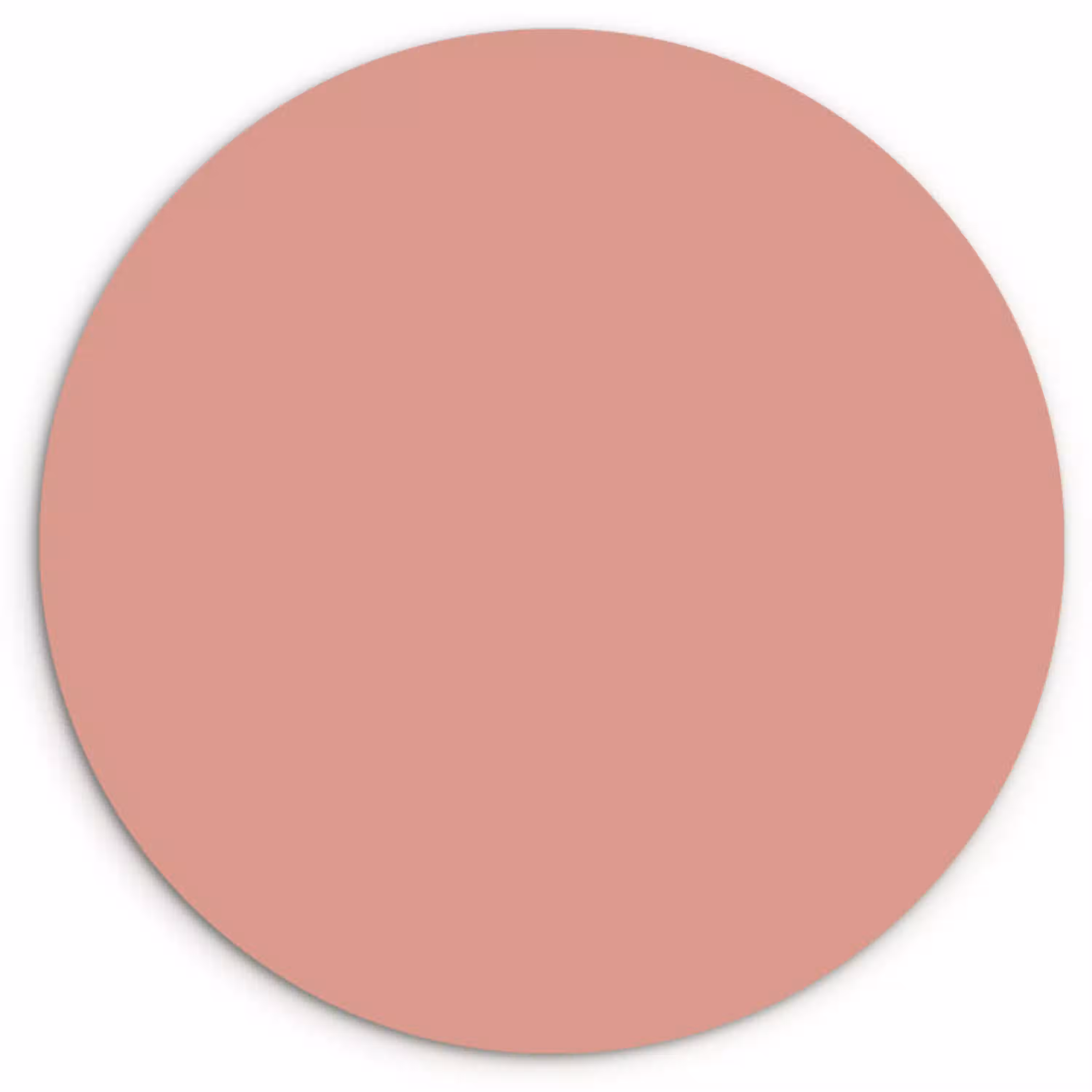 Muted - Salmon - Koraal Wandcirkel kunststof plaat 5mm dik klein 188 -3d