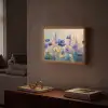 Zomers - Wilde bloemen - Penseelstreken Light Box met batterij (Wandlamp) middel -sfeer1