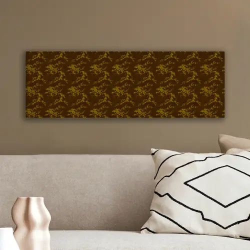 Bruin - Bloemen - Goud canvas 2cm klein 828 -sfeer3
