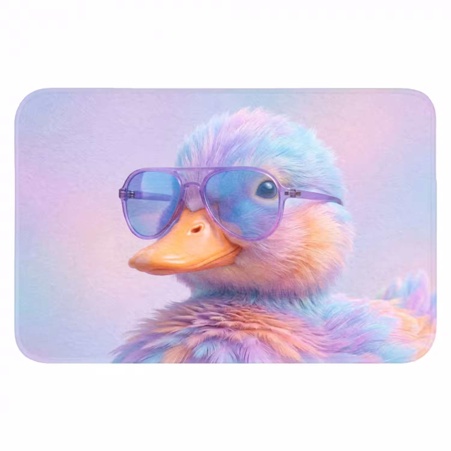 WC Vorleger - Ente - Brille - Pastell