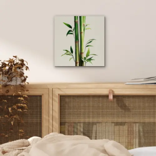 Bamboestengels - Sierlijk - Groen aluminium wit klein -sfeer3