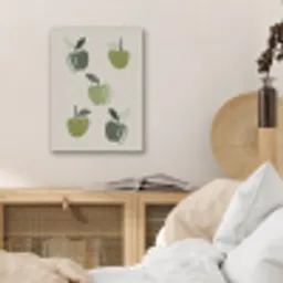Appels - Groen - Illustratie - Bladeren PET vilt klein -sfeer3
