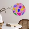 Edelstenen - Vormen - Hartje - Kleurrijk Wandcirkel kunststof plaat 5mm dik klein -sfeer4