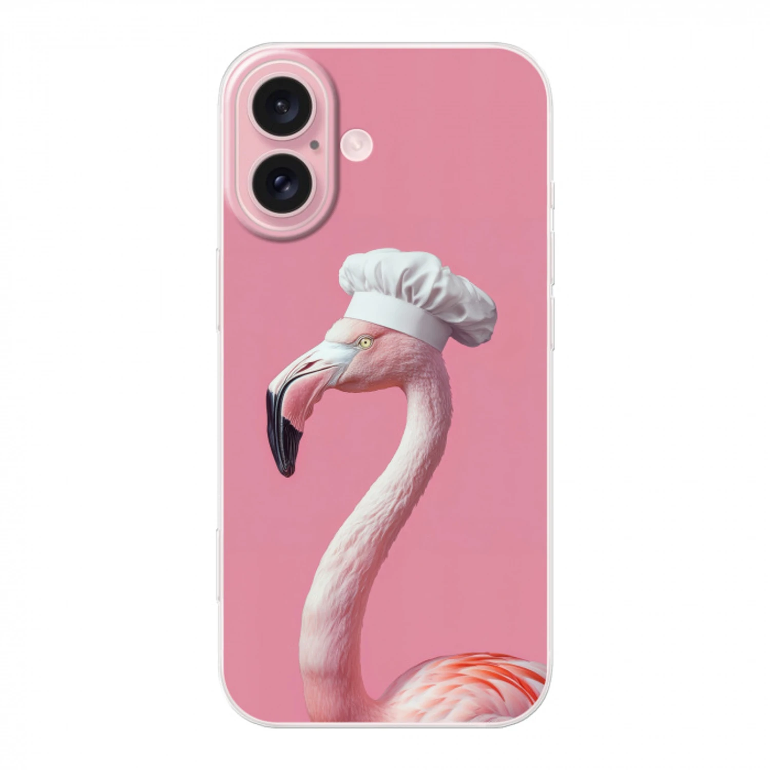 Flamingo - Roze - Koksmuts - Vogel Apple iPhone 16 klein -3d