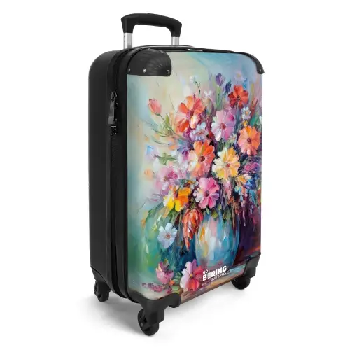 Bloemen - Kunst - Schilderij - Lente - Boeket NBS - Handbagage koffer - Unisex middel -productfoto_3d