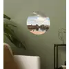 Gezicht op Delft - Schilderij van Johannes Vermeer Wandcirkel behangsticker klein -sfeer2