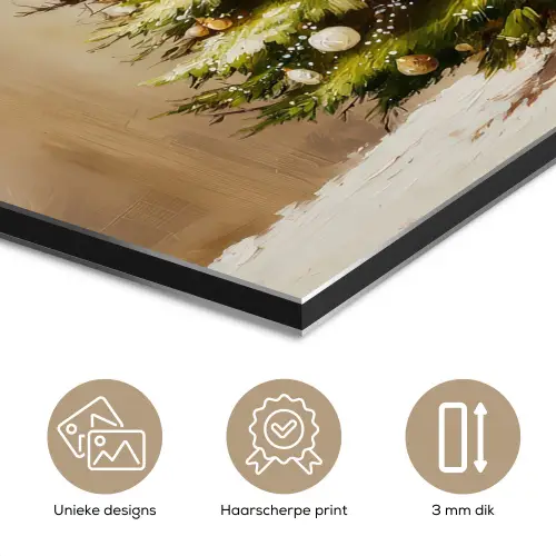 Kerst - Sfeer - Groen aluminium wit klein -closeup_NL