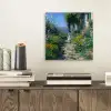 Kat - Vrouw - Bloemen - Huis aluminium wit klein -sfeer1