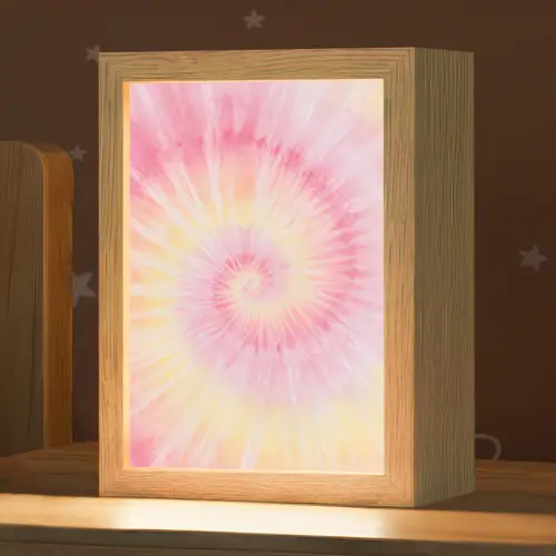 Patroon - Tie Dye - Pasteltinten - Roze Light Box met kabel klein -zzz_3d_website