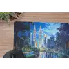 Stad Kuala Lumpur - Skyline - Wolkenkrabbers - Water muismat rubber klein -closeup
