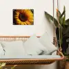 Geel - Zonnebloem - Zomers tuinposter los doek klein -sfeer7