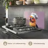 Papegaai - Koksmuts - Nieuwsgierig - Vogel keuken achterwand spatscherm klein -usp_NL