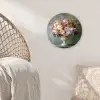 Orchidee - Boeket - Vaas - Bloemen Wandcirkel plexiglas klein -sfeer5