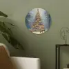 Kerstlicht - Woud - Hert - Donker Akoestische PET Vilt - Rond klein -sfeer2