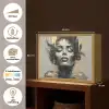 Vrouw - Kunst - Goud - Abstract - Glamour Light Box met batterij (Wandlamp) middel -USP_websiteoverzichtNL