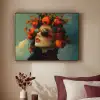 Vrouw - Granaatappel - Herfst - Zonnebril Textielframe zwart klein -sfeer1