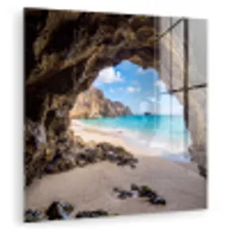 Grot - Strand - Zee - Blauw plexiglas 5mm klein -zzzproduct_nieuw