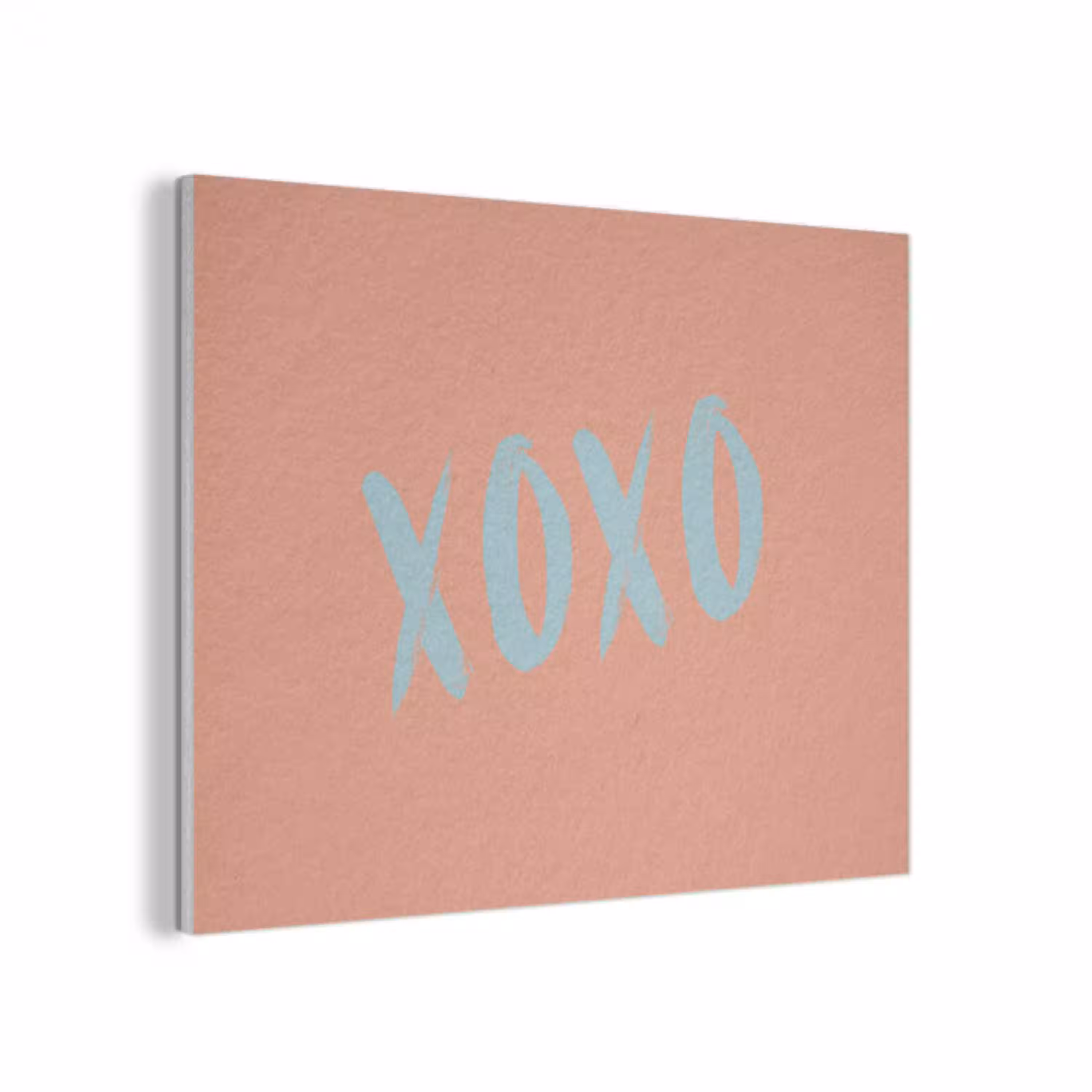 XOXO - Blauw - Perzikkleur PET vilt klein -3d