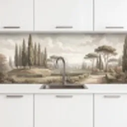 Vallei - Tuin - Natuur - Groen keuken achterwand 2 middel -3d