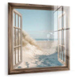 Doorkijk - Helmgras - Duinen - Zee - Landschap plexiglas 5mm klein -zzzproduct_nieuw