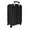 Tropisch vlinder patroon roze blauw NBS - Handbagage koffer - Kinderen Unisex middel -achterkant