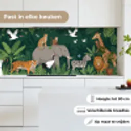 Tropisch - Jungle -  Groen keuken achterwand 2 middel -sfeer4_NL