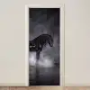 Paard - Magisch - Zwart deurposter klein -3d_beige