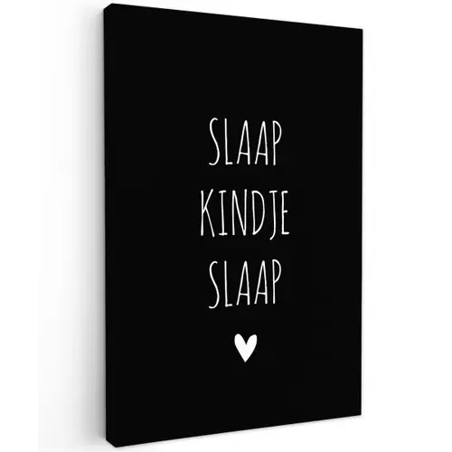 Quotes - Slaap kindje slaap - Spreuken Tuinposter op houten frame 2 cm dik klein -3d