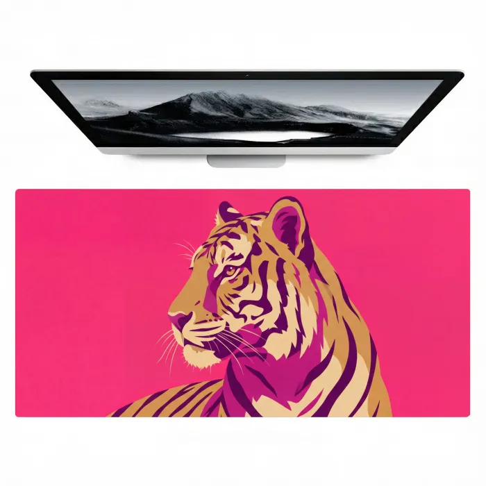 Tijger - Modern - Neon Muismat XXL klein -zzz3d
