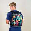 Zachte en bolle monsters Rugzak - Zwart middel -sfeer8