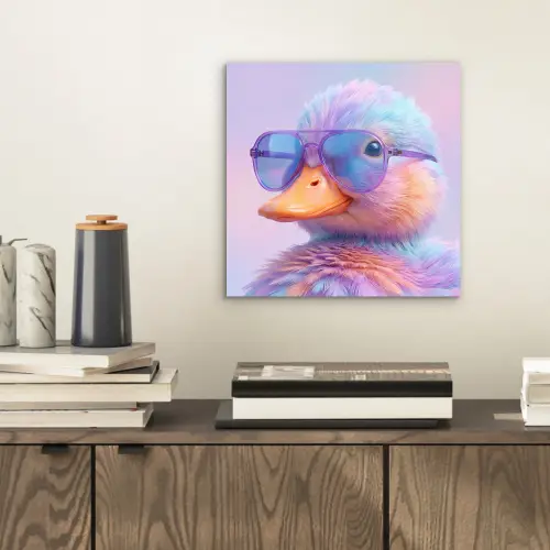 Eend - bril - Pastel aluminium wit klein -sfeer1