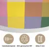 Blokken - Vierkant - Patroon - Gekleurd Akoestische PET Vilt - Rond klein -closeup_NL