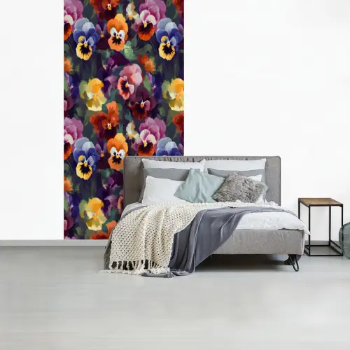 Viooltjes - Kleuren - Bloemblaadjes fotobehang vinyl groot 64 -slaapkamer