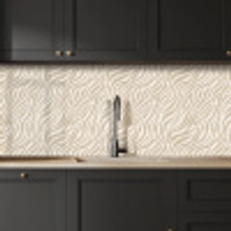 Zebra - Patroon - Beige keuken achterwand 2 middel 871 -sfeer1