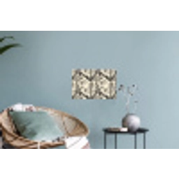 Klassiek - Botanisch - Zwart - Beige Muursticker klein 286 -plant