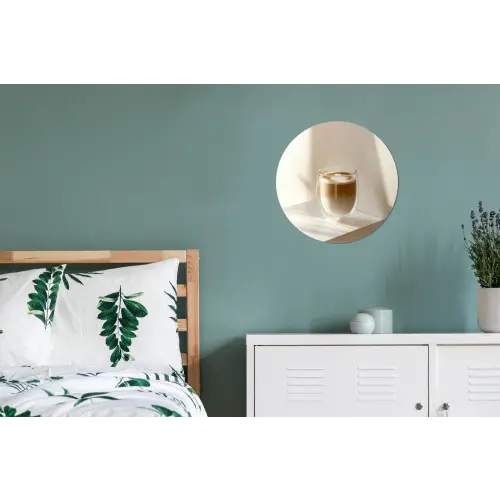 Mok - Latte - Minimalistisch - Schaduw Wandcirkel aluminium klein -slaapkamer