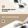 Bergen - Mistig - Water - Wit Inductie beschemer met haakjes klein -ky-schoon-nl