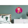 Geit - Hoorns - Kimono - Kleurrijk Wandcirkel aluminium klein -slaapkamer