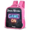 Game - Neon - Muur Kinderrugzak - Roze middel -schuin
