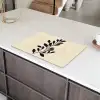 Minimalistisch - Tak - Bladeren - Zwart Inductie beschermer vinyl 3mm klein -sfeer8