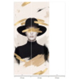 Vrouw - Portret - Modern - Goud - Kunst Behang Vlies klein -USP_banen