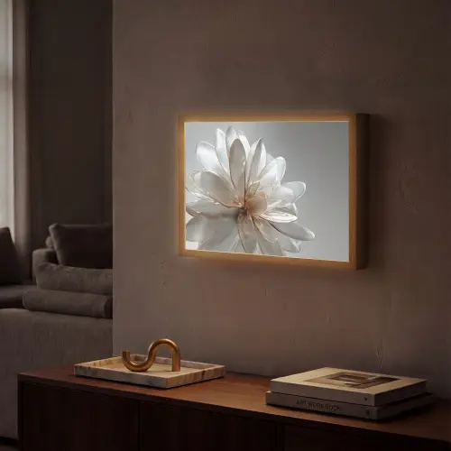 Bloem - Wit - Neutraal Light Box met batterij (Wandlamp) middel -sfeer1
