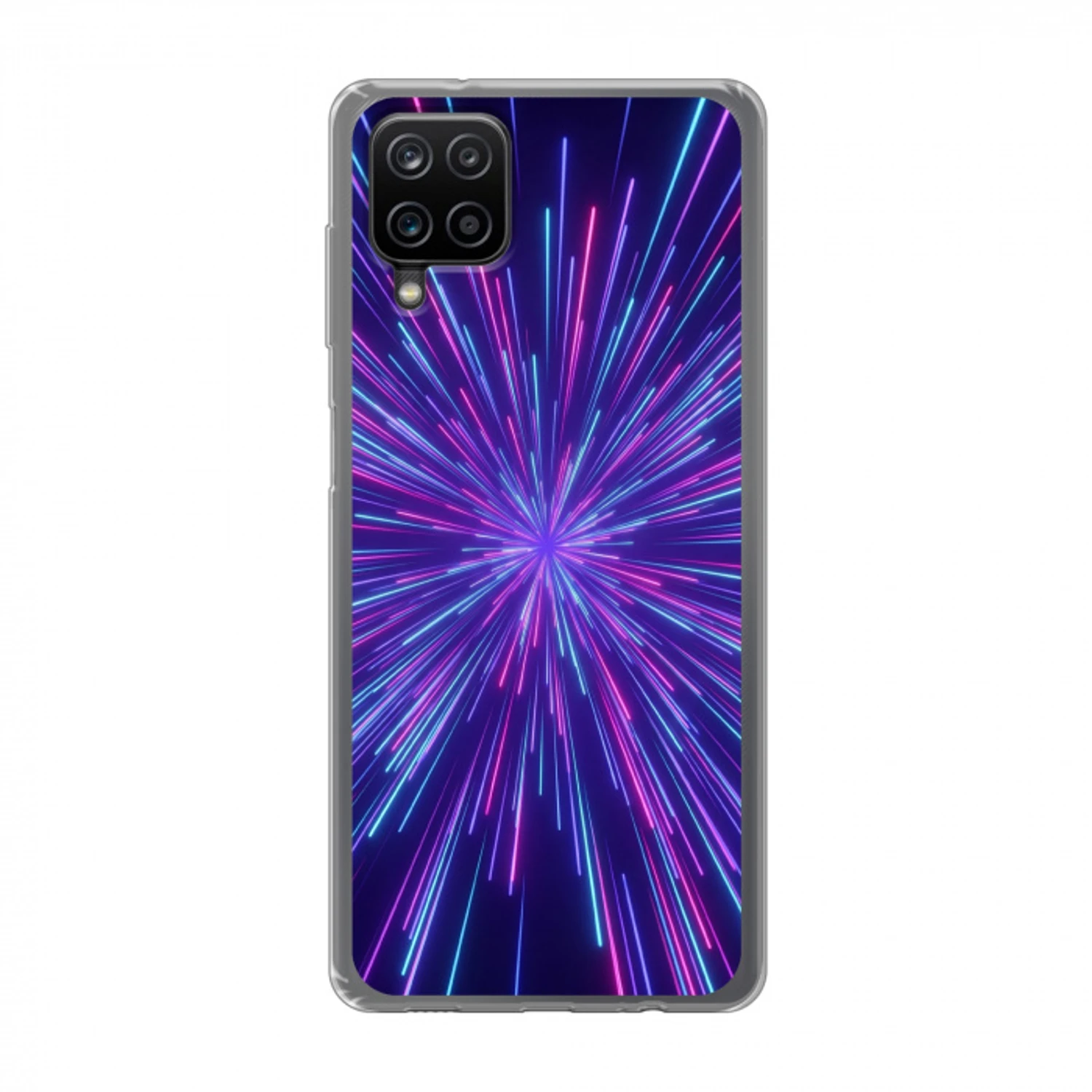 Dynamisch - Ruimte - Kleurrijk Telefoonhoesje Samsung Galaxy A12 klein -3d