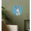 Dalmatiër - Zonnebril - Blauw Wandcirkel behangsticker klein -sfeer2