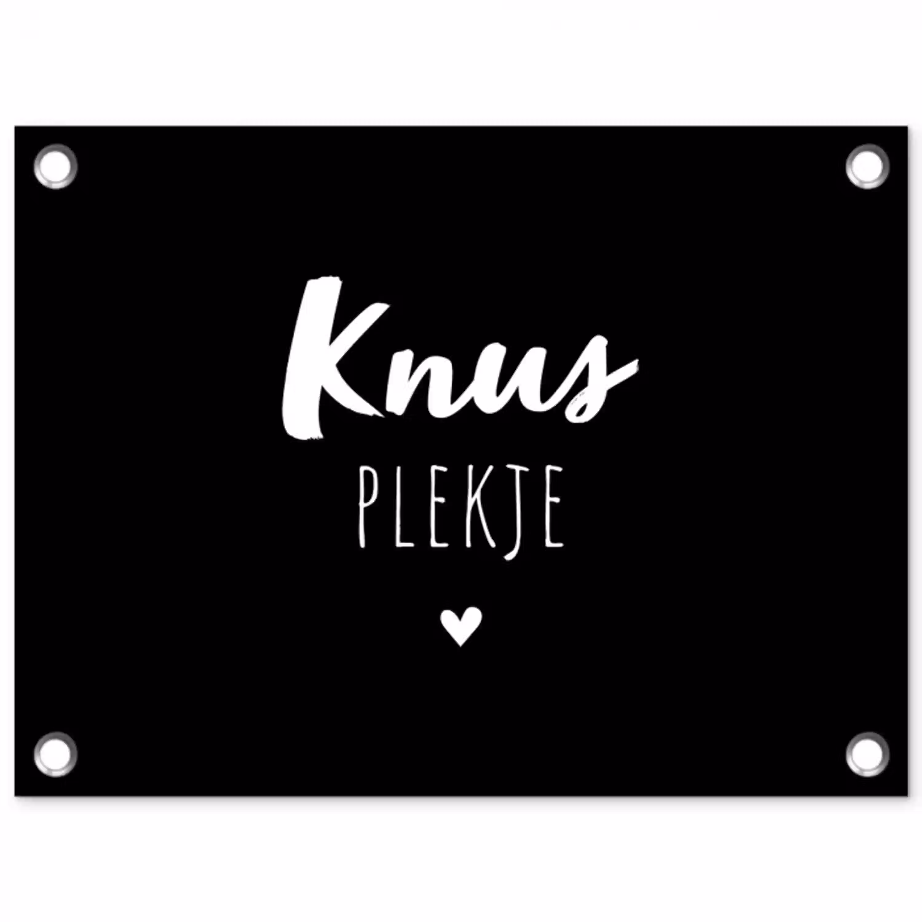 Thuis - Quotes - Knus plekje - Tekst tuinposter los doek klein -3d